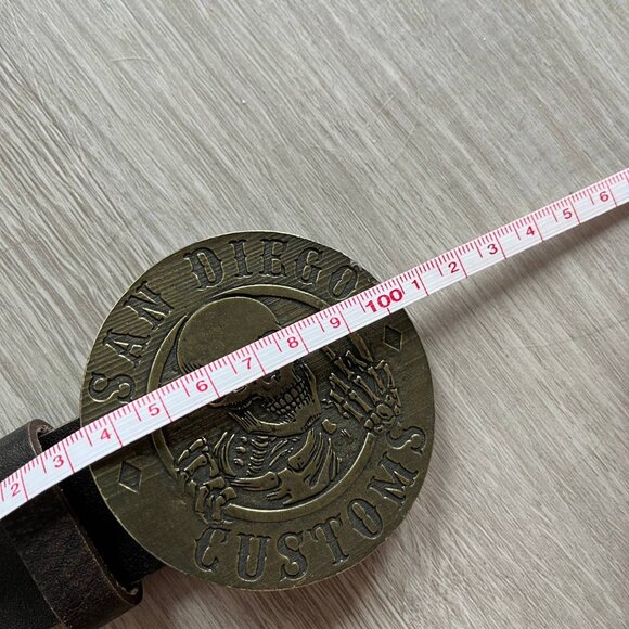 Harley Davidson - SAN DIEGO CUSTOMS Leather Belt - Hand Made in the USA - Picture 10 of 10